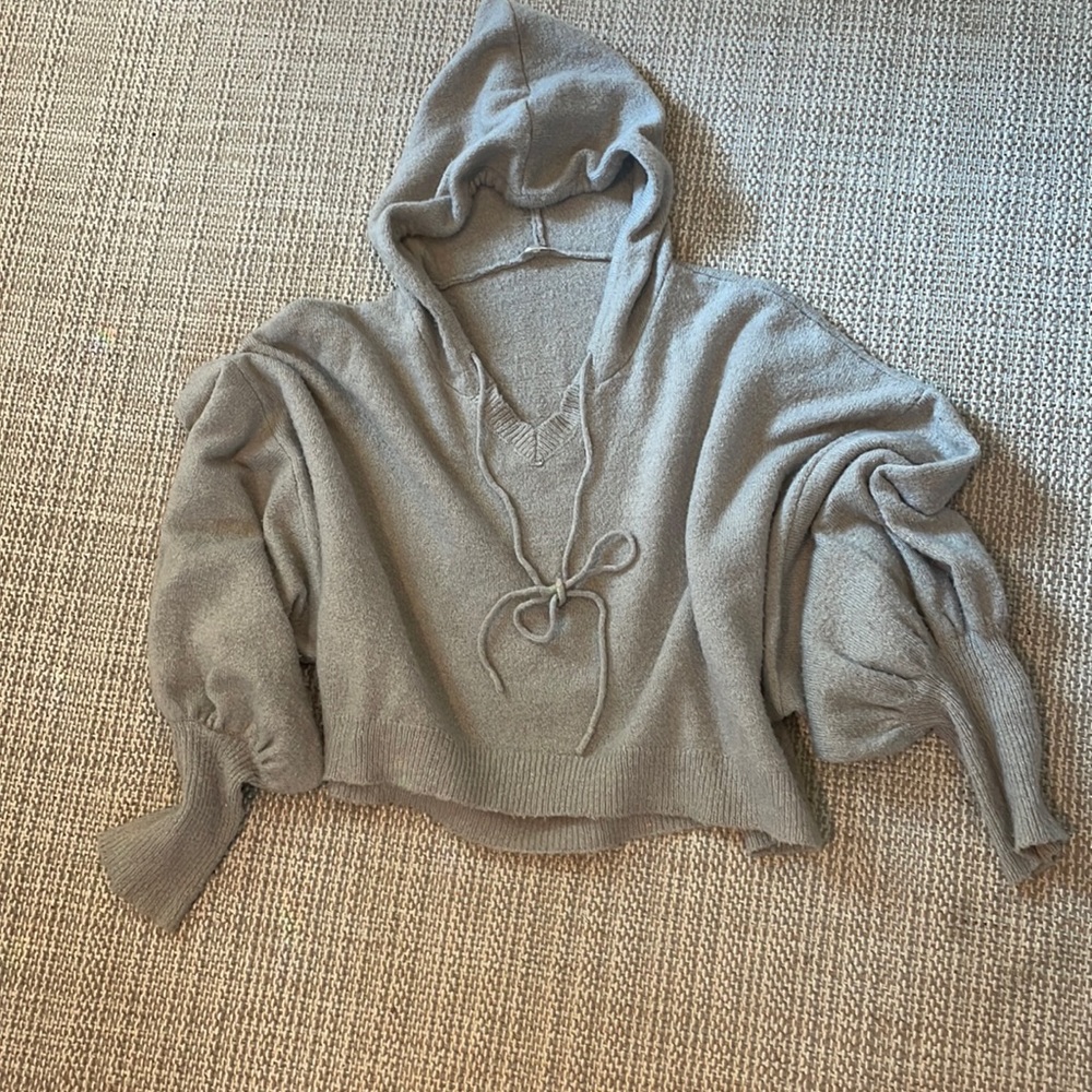 Free People cropped sweater hoodie